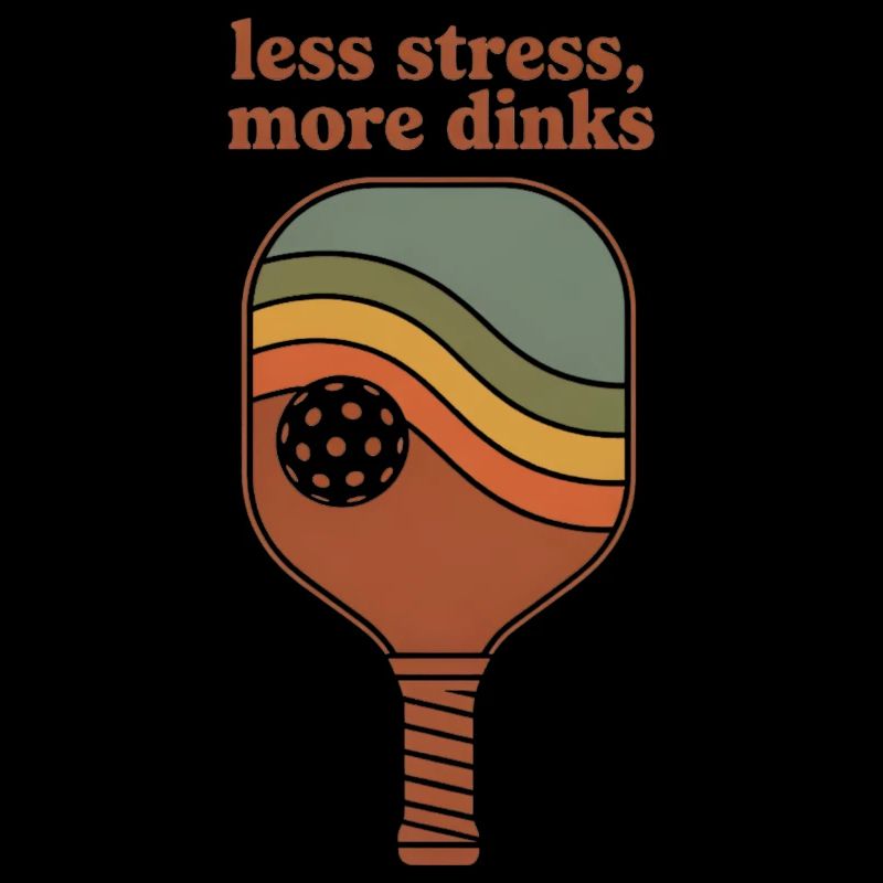 Moins de stress, plus de dinks - Drôle de Pickleball Rétro