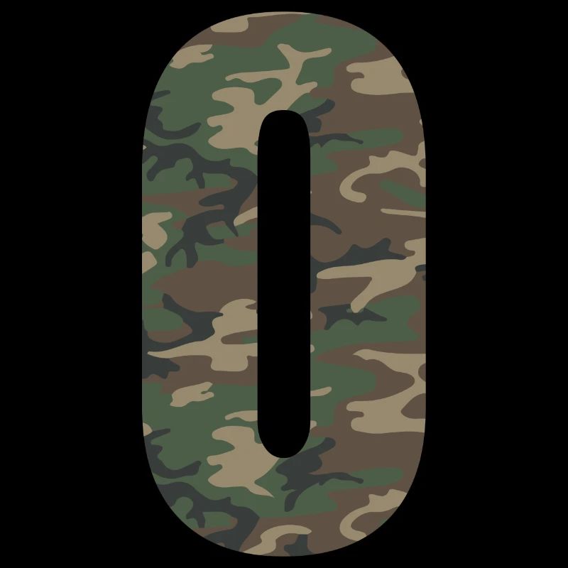 Tough number 0 in camouflage pattern!