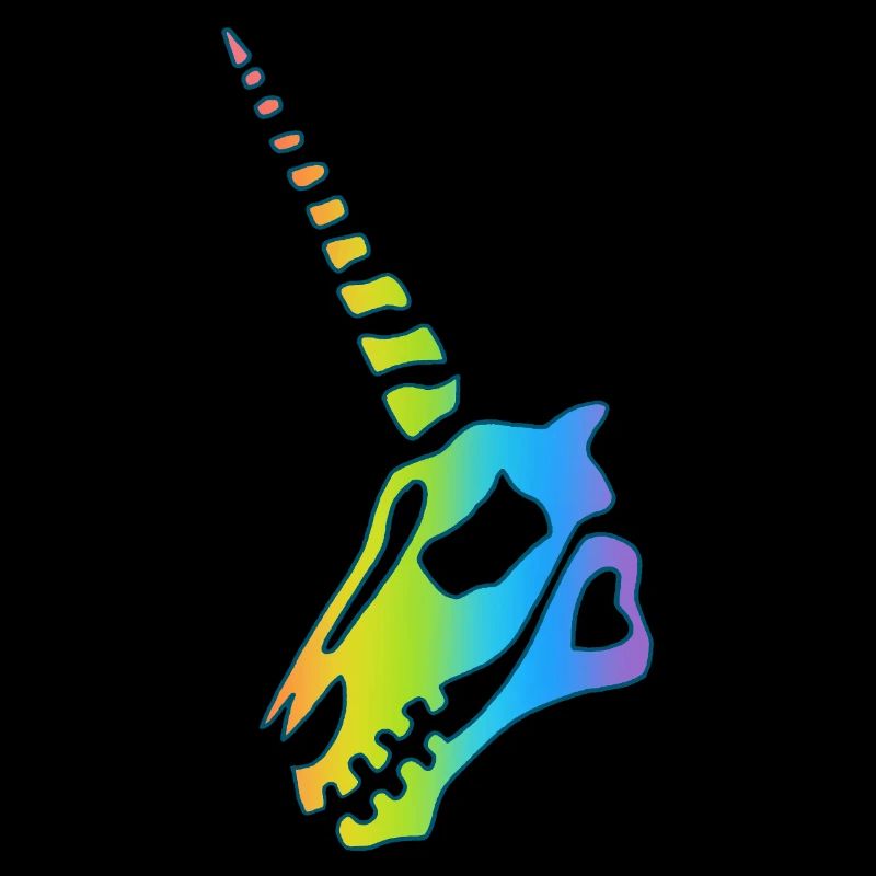 Regenbogen Einhorn Schädel
