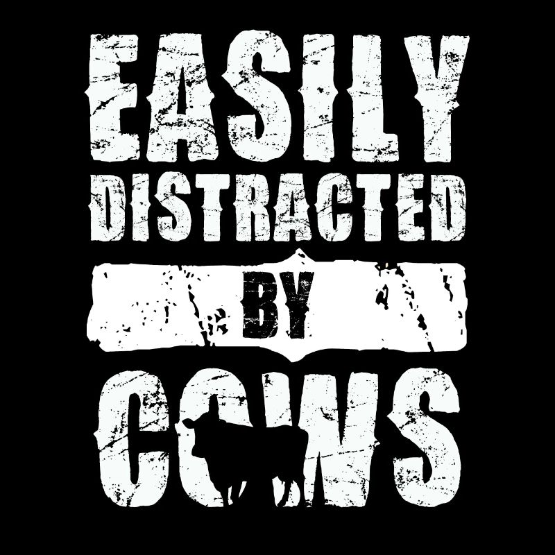 Facilement distrait par le motif de vache drôle de vache
