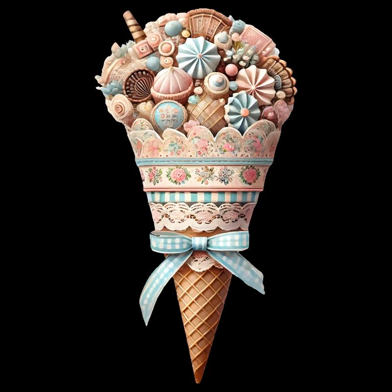 Un cornet de glace rempli de délices sucrés