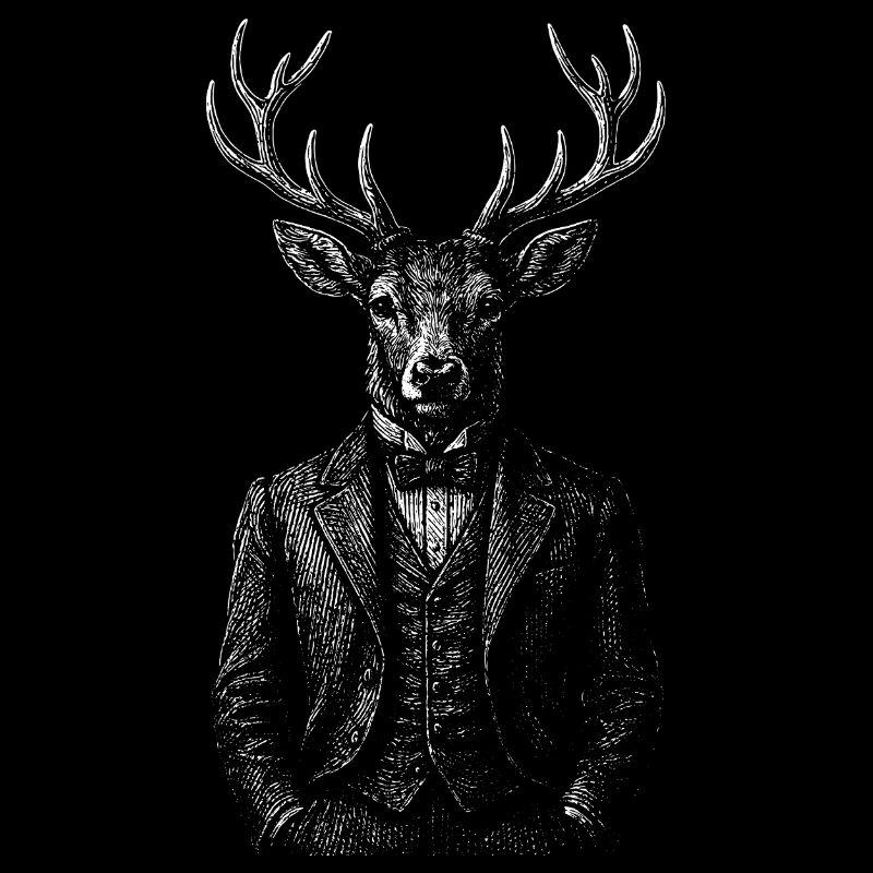 Dapper Deer in a Tailored Suit