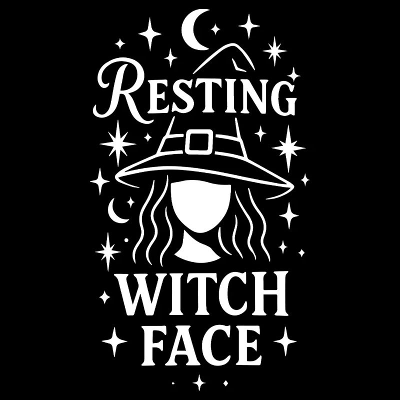 Resting Witch Face Halloween Costume Design