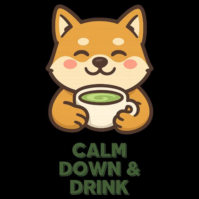 Shiba Tea Drink Calmly