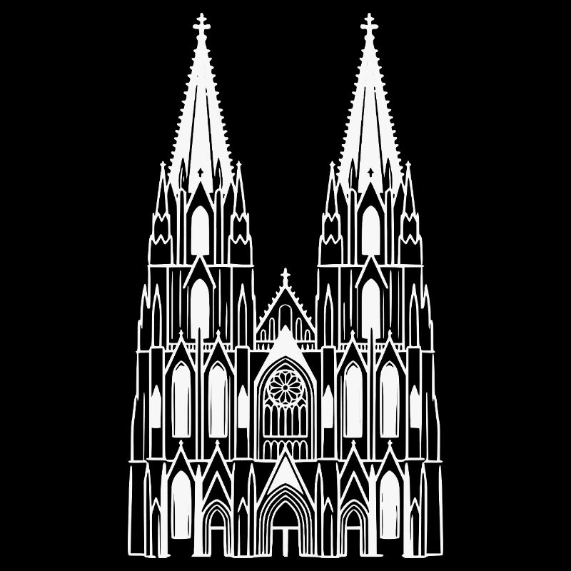 Kölner Dom Weiß sillouette selbst gestalten