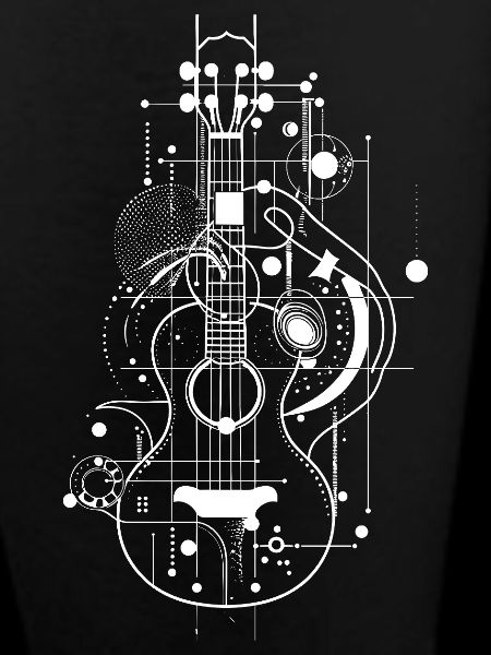 Ukulele Line Art