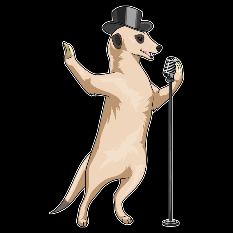 Chanteur de suricate Chant au micro