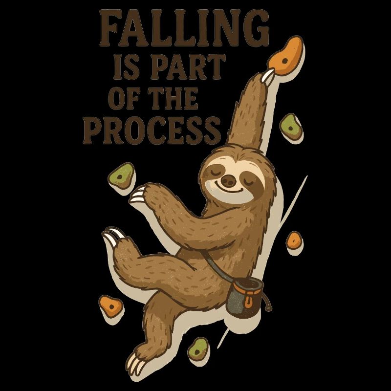 Bouldering Sloth – Falling is part of the Process