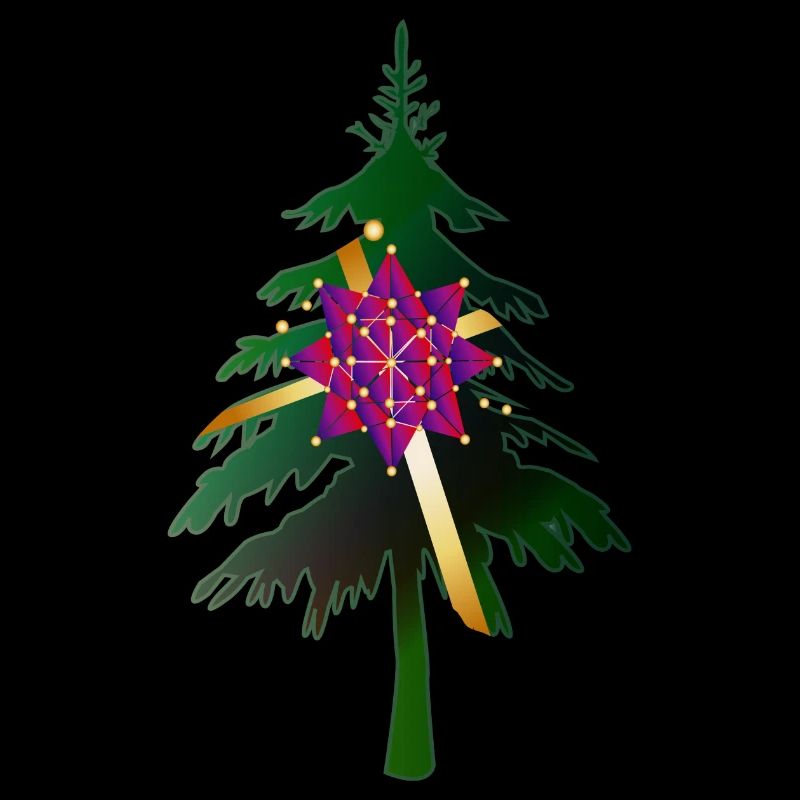 Christbaum oder Weihnachtsbaum & Geschenkschleife