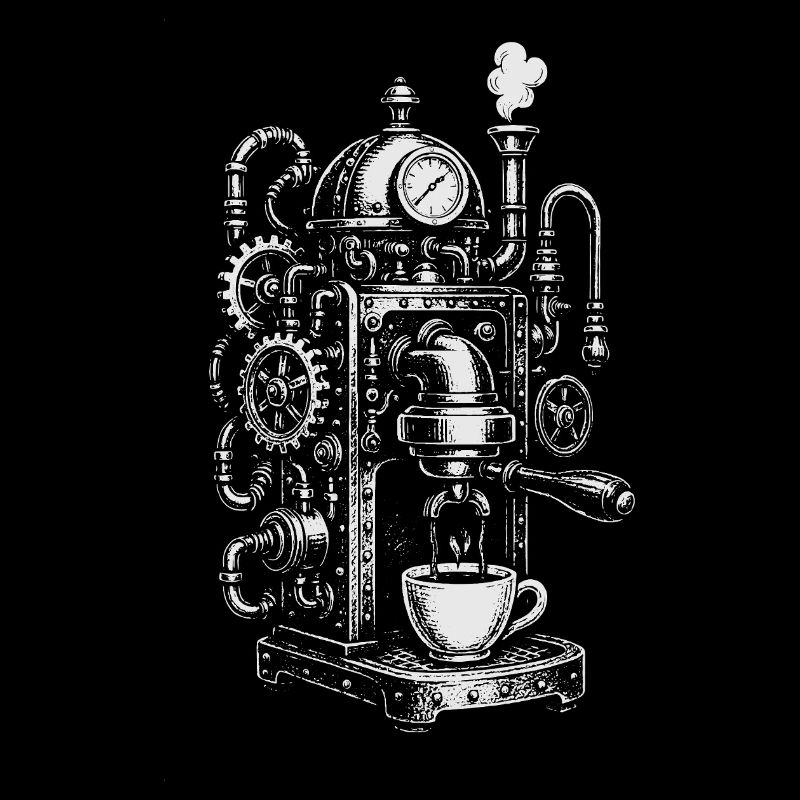 Steampunk-Espressomaschine