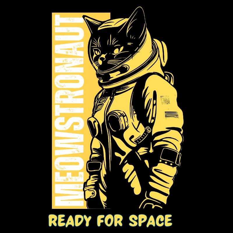 Chat astronaute prêt pour l'espace