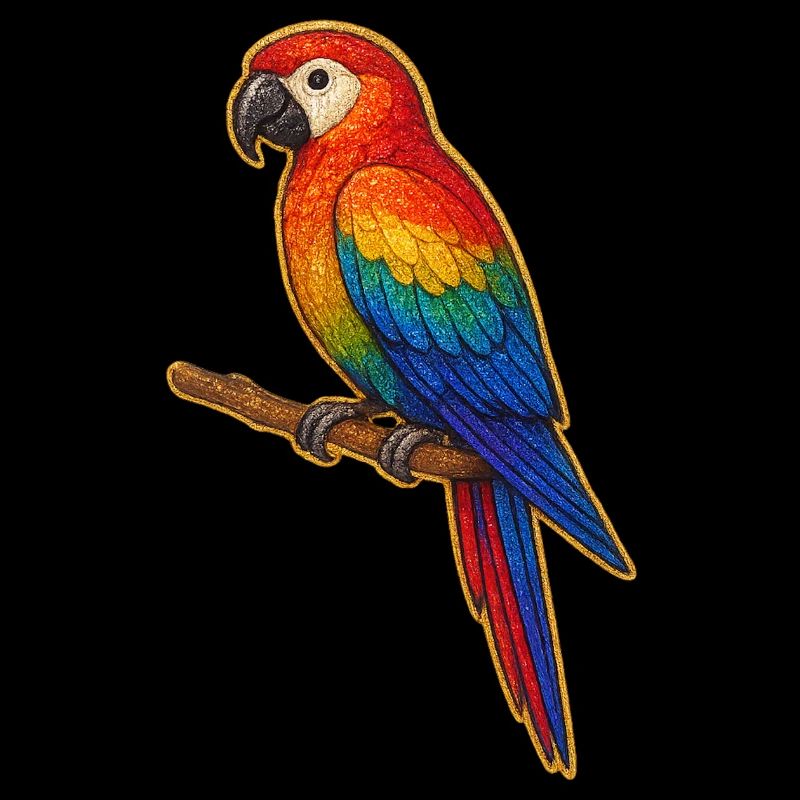 Patchwork de perroquet coloré