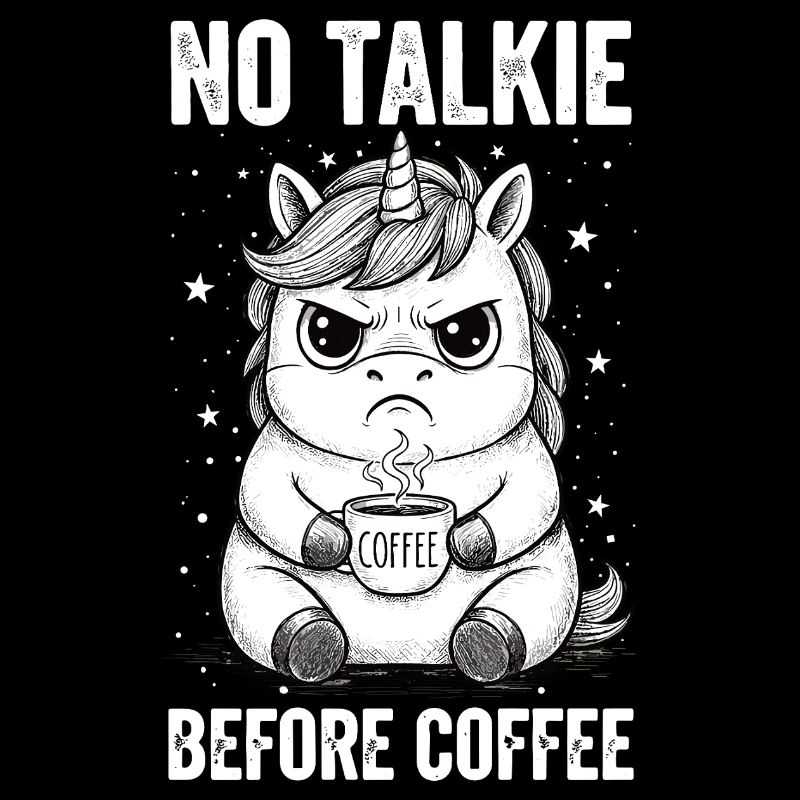 Pas de conversation devant une licorne amoureuse du café