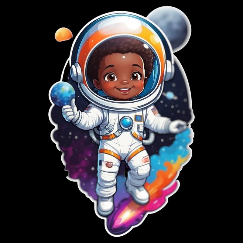 Conception de dessin animé d’enfant astronaute mignon