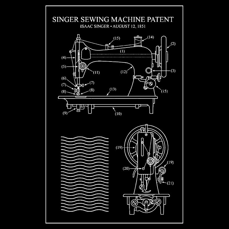 Plan de la machine à coudre Singer