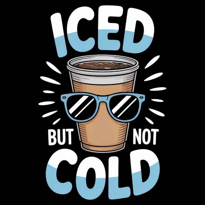 Iced But Not Cold Eiskaffee Spruch Sommer