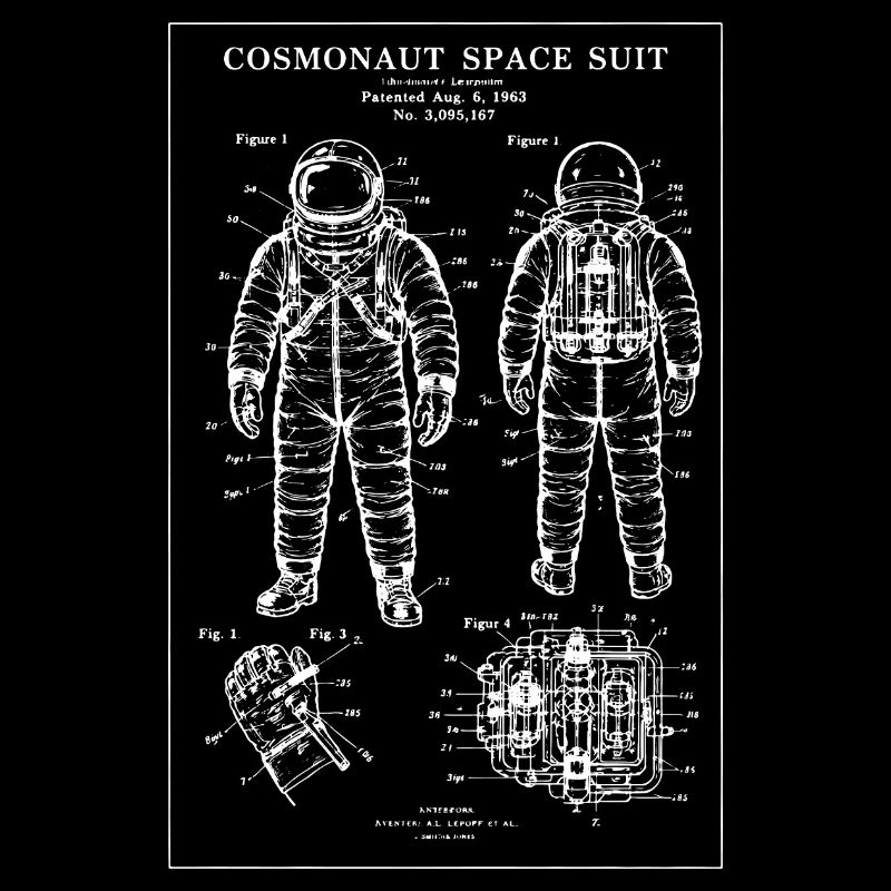 Plan de la combinaison spatiale du cosmonaute