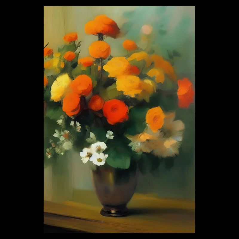 Fleurs et papillon