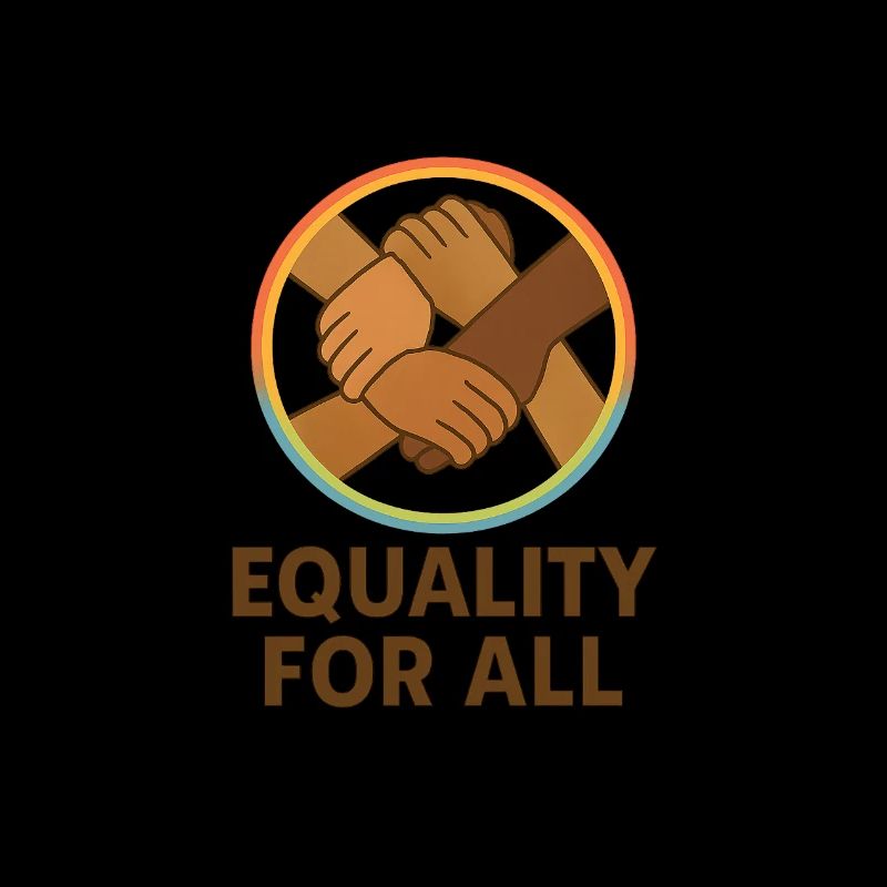 Unity Hands Circular Emblem Design