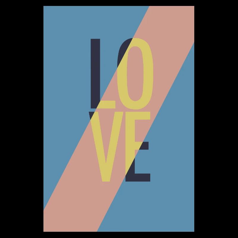 Moderne Love-Botschaft mit Abstraktem Design