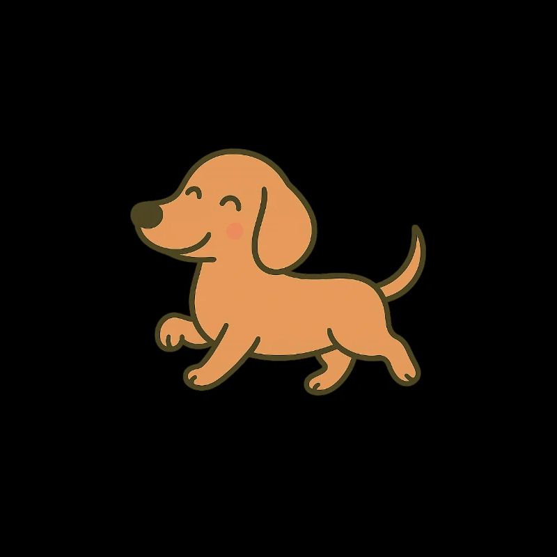 conception de dessin animé de course de chiot joyeux