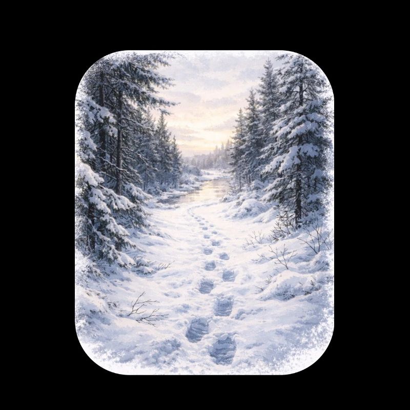 Winter Forest Path Morgenschein