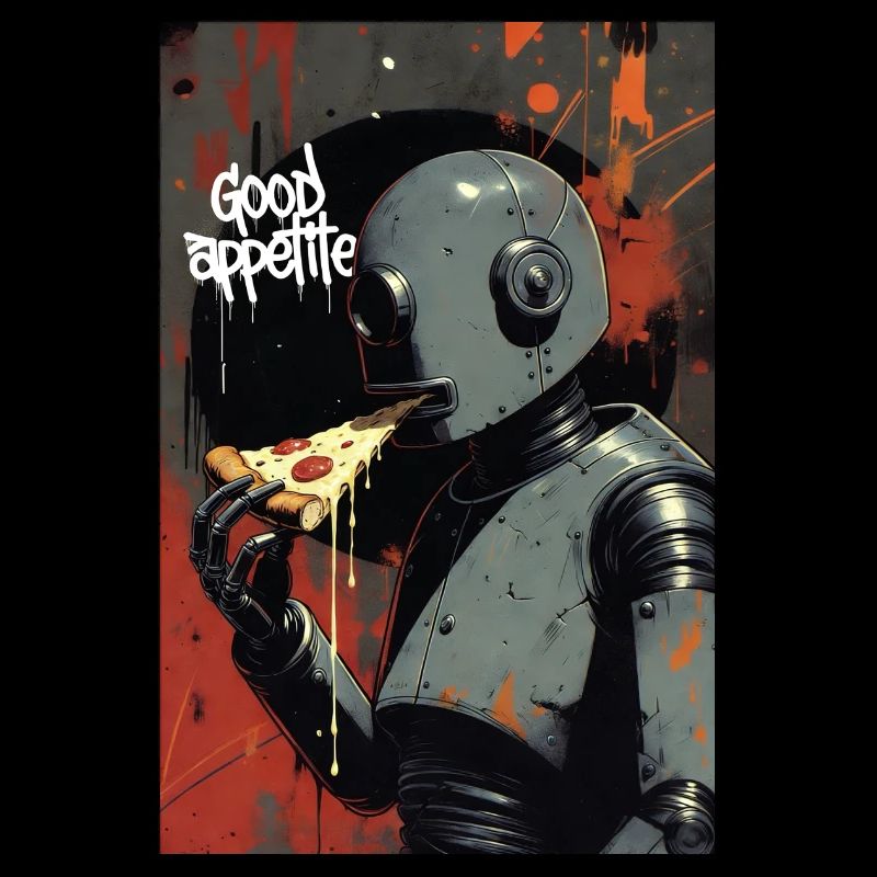 Retro Robot Humor Illustration