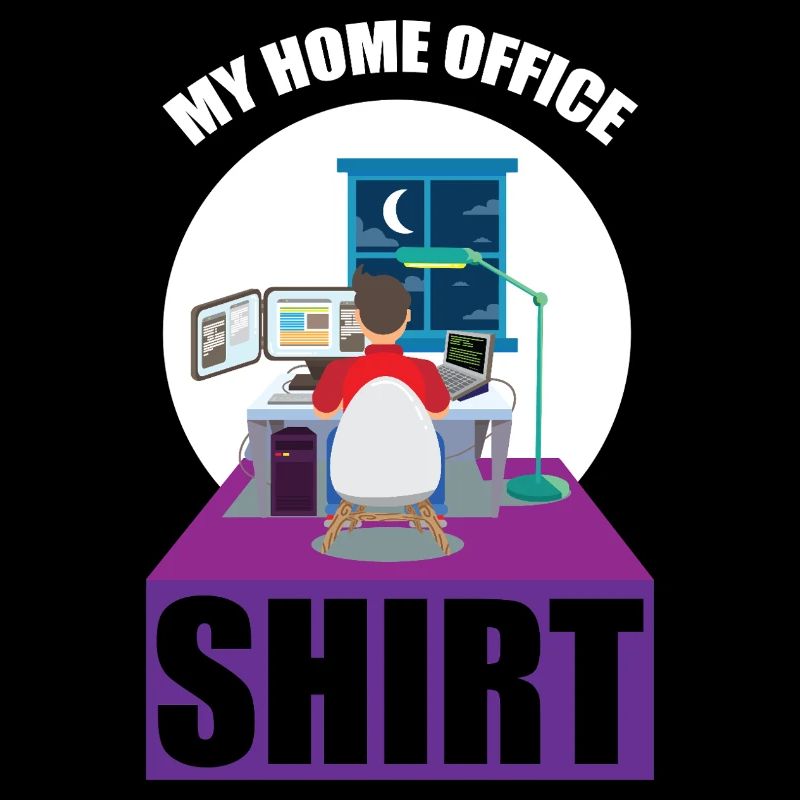 Night Shift Coder Programmer Desk Graphic