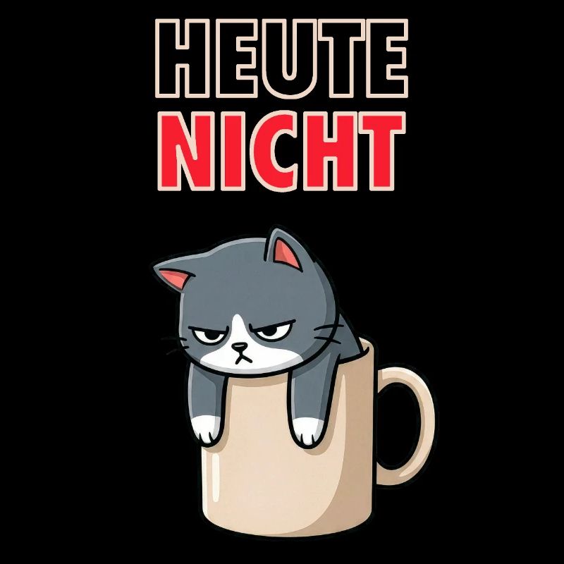 Not Cat Today - Funny Coffee Office Meme