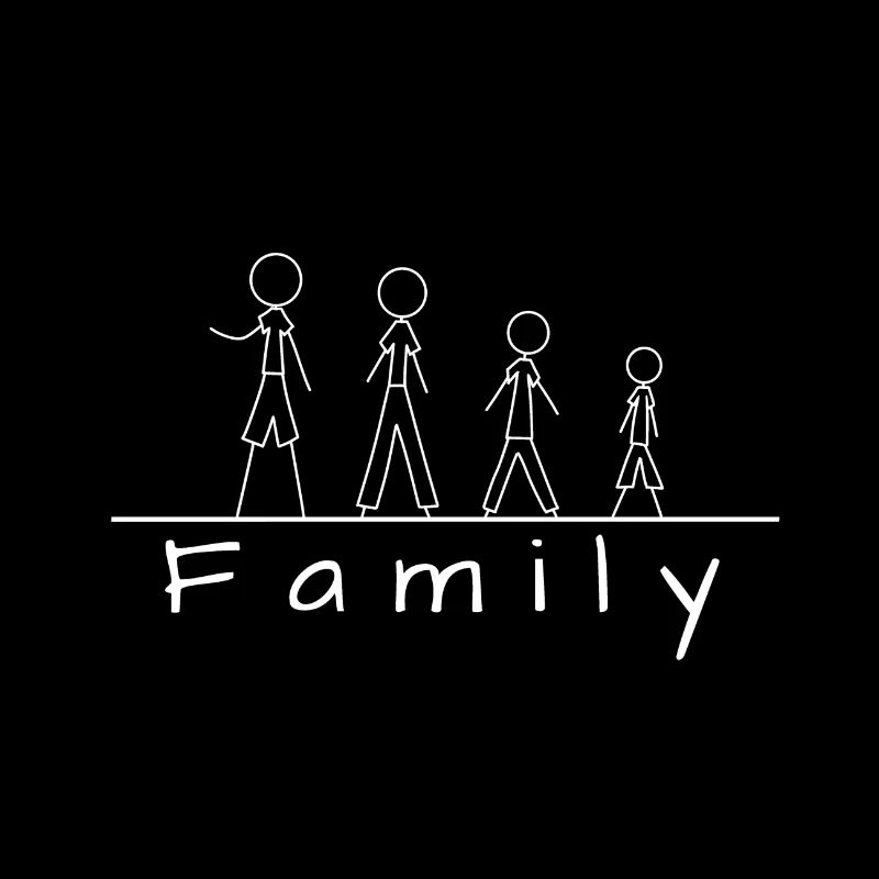 Famille de figurines en bâton