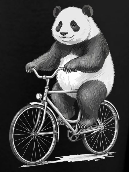 Panda on Bicycle