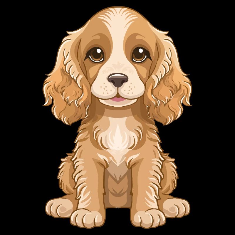 Dessin animé mignon de chiot Cocker Spaniel