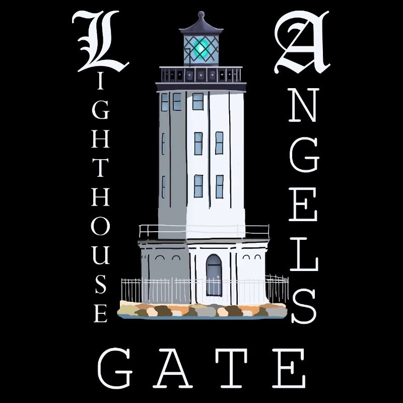 Los Angeles, Hand Drawing Lighthouse Angels Gate