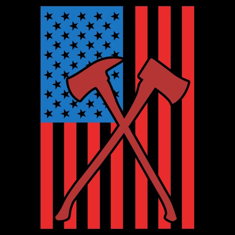Drapeau de Fire Fighting USA