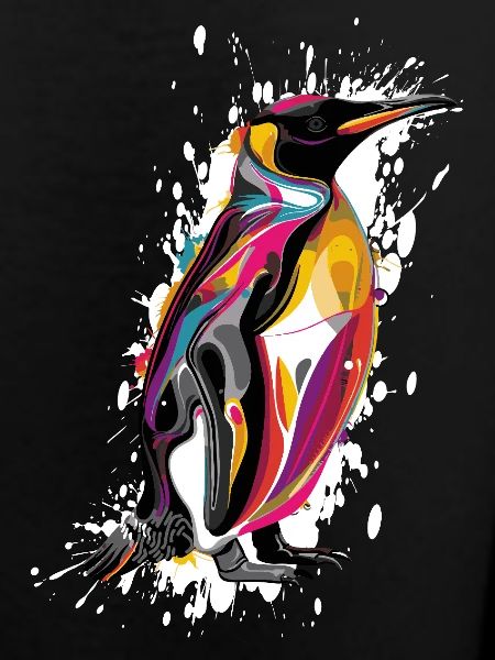 Farbexplosion Pinguin