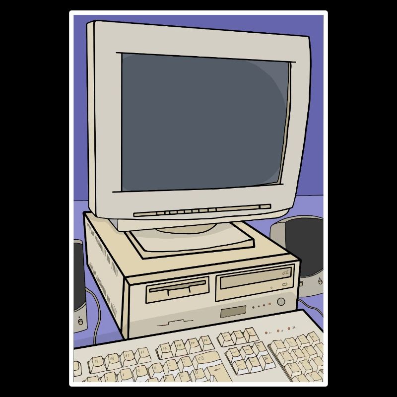Retro-Computer-Desktop-Einrichtung