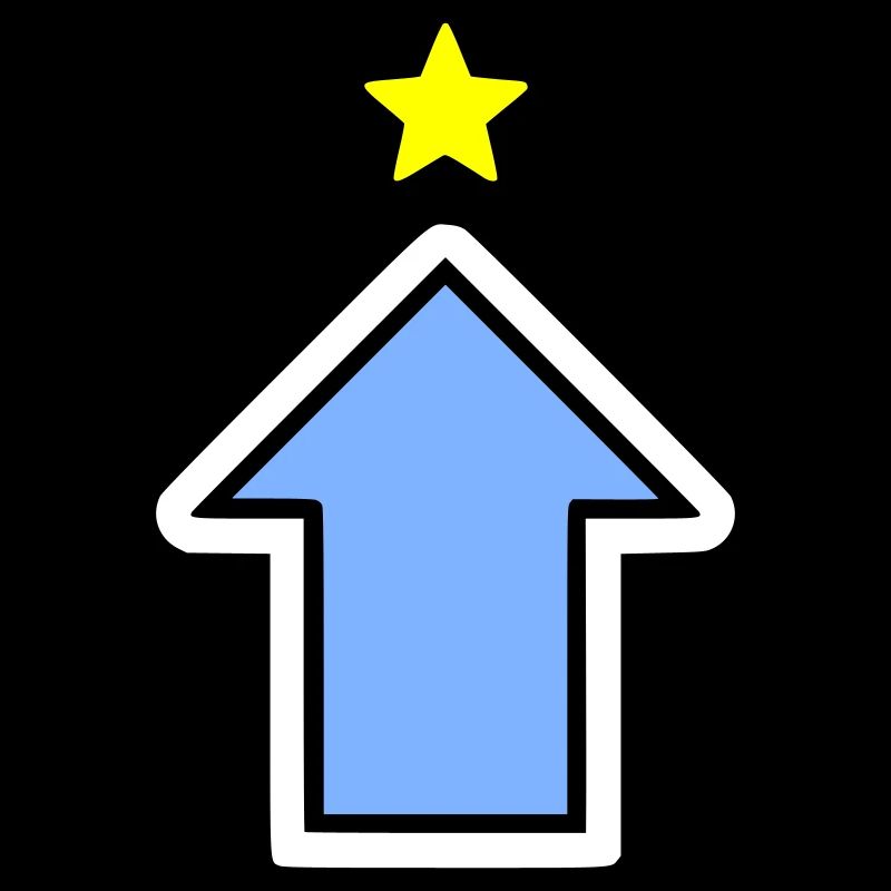 Level Up Arrow Star Gaming Power Vector