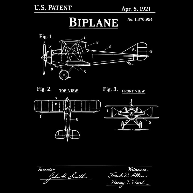 Biplane Blueprint Sketch