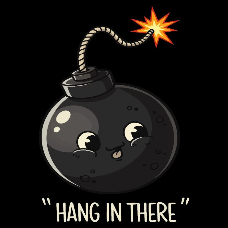 Kawaii Exploding Bomb Comic Design