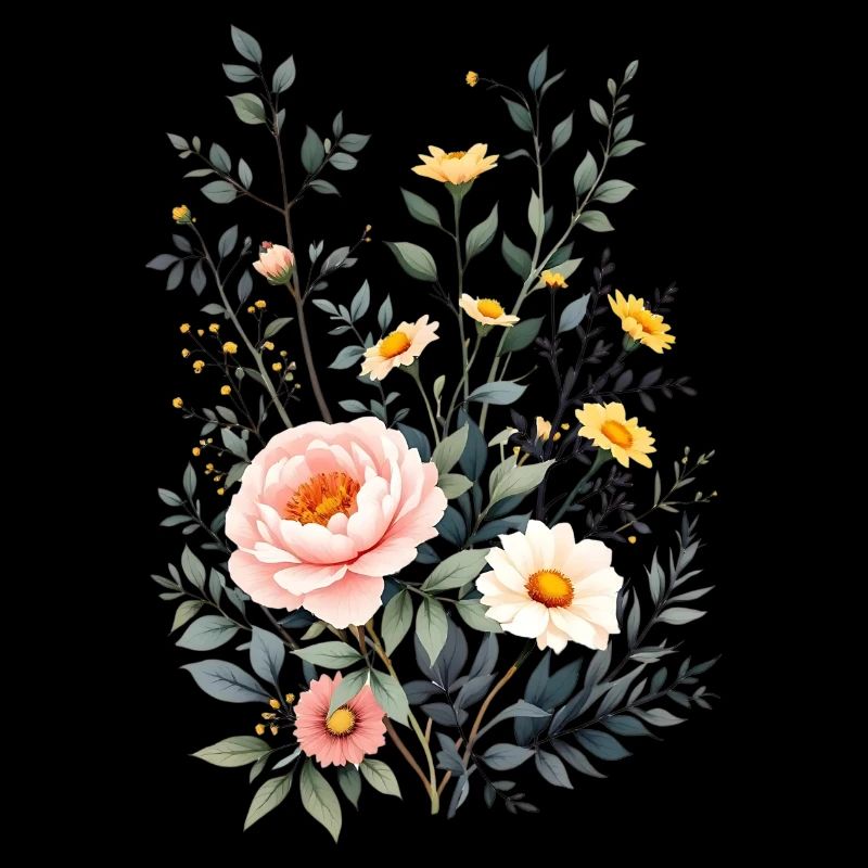 Boho Blumen – Blühende Harmonie