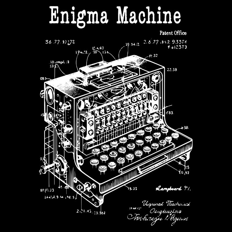 Plan de la machine Enigma
