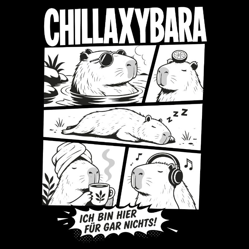 Chillax Capybara Lustiger Comic Stil