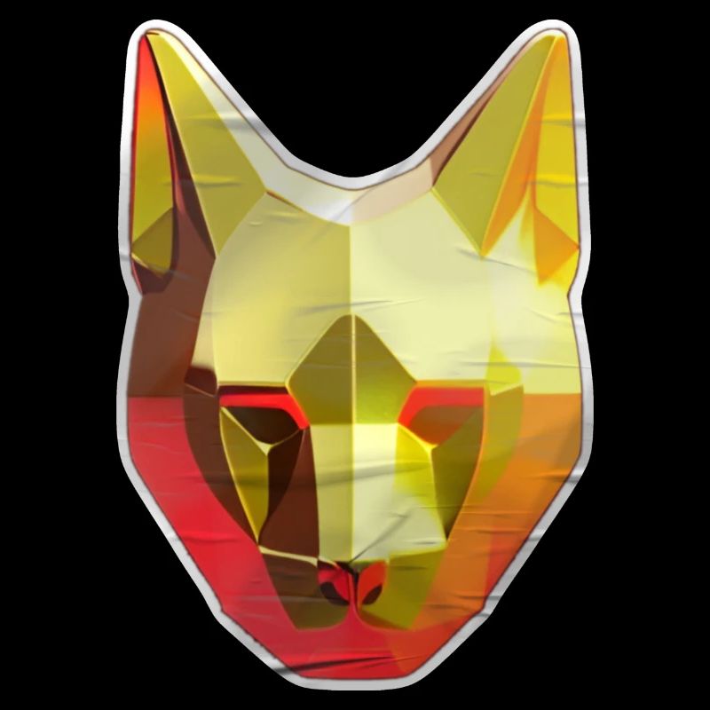 Polygone de chat en or