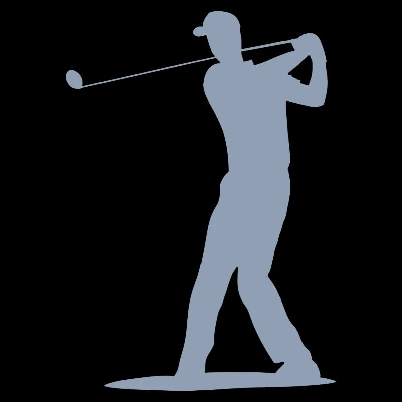 Golfer Tee Silhouette - Design pour hommes
