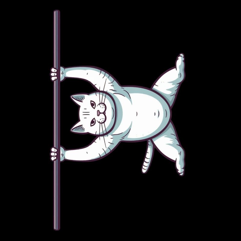 White Comic Cat in Iron X
