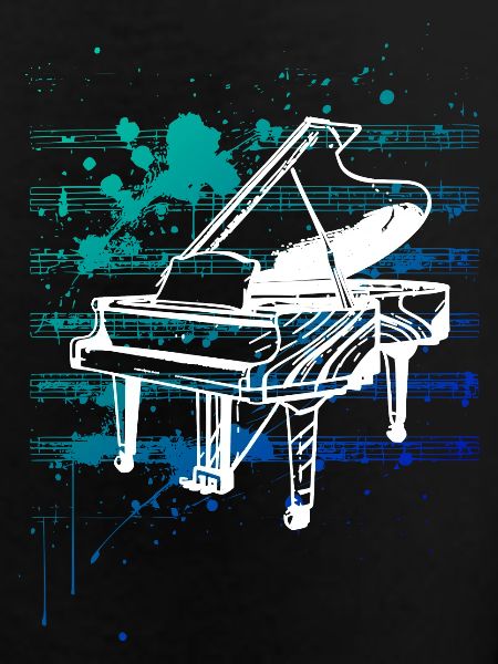 white piano