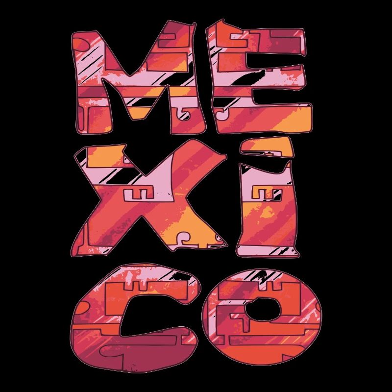 Mexico Brick Pattern Letters