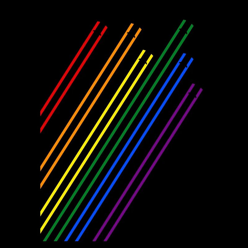 Black planes with rainbow trails