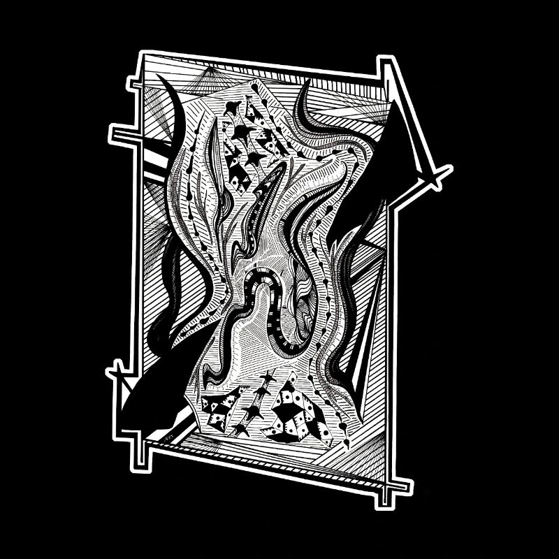Black and White Abstract Design No. 8