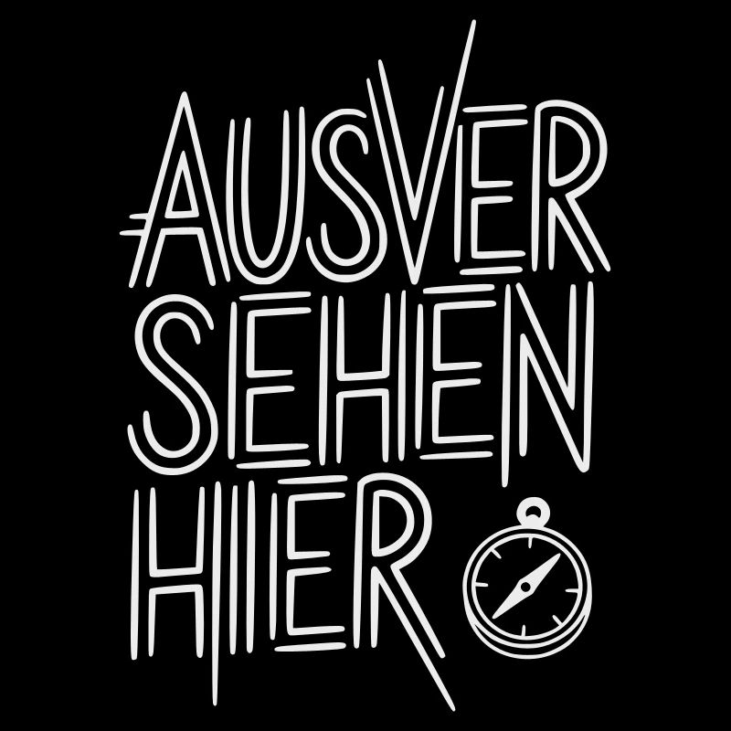 Ausversersehen Hier Kompass Typography